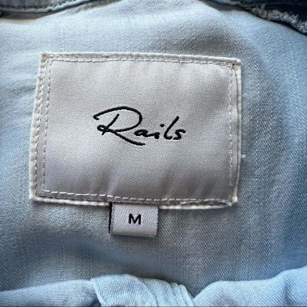 Rails Lana Light Vintage Wash Chambray Open Shoul… - image 4